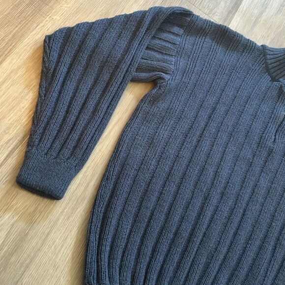 Aylin’s Peruvian Knit 1/4 Zip Ribbed Knit Pullover Jacket - Picture 4 of 7